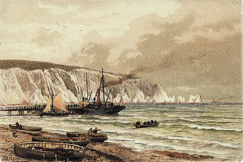 Alum Bay pier around 1910